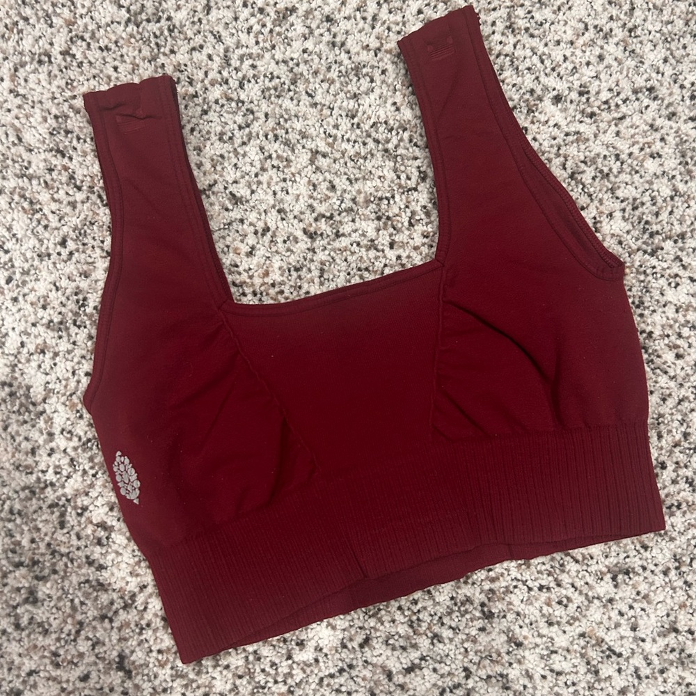 FP Movement by Free People Burgundy Crop Top